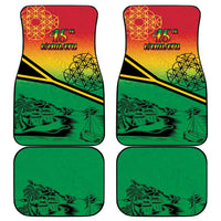 Hapi 45th Indipendens Dei Vanuatu Car Mats Yumi 1980 with Vanuatuan Beach Landscape