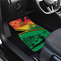 Hapi 45th Indipendens Dei Vanuatu Car Mats Yumi 1980 with Vanuatuan Beach Landscape