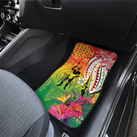 Vanuatu 45th Anniversary Car Mats Polynesian with Sand Drawing Pattern
