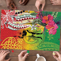 Vanuatu 45th Anniversary Puzzle Polynesian with Sand Drawing Pattern - Polynesian Pride