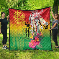 Vanuatu 45th Anniversary Quilt Polynesian with Sand Drawing Pattern