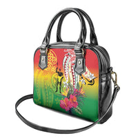 Vanuatu 45th Anniversary Shoulder Handbag Polynesian with Sand Drawing Pattern LT9 - Polynesian Pride