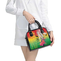 Vanuatu 45th Anniversary Shoulder Handbag Polynesian with Sand Drawing Pattern LT9 - Polynesian Pride