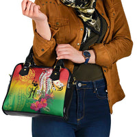 Vanuatu 45th Anniversary Shoulder Handbag Polynesian with Sand Drawing Pattern LT9 - Polynesian Pride