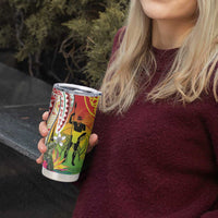 Vanuatu 45th Anniversary Tumbler Cup Polynesian with Sand Drawing Pattern LT9 - Polynesian Pride