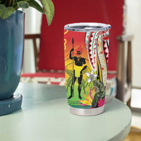 Vanuatu 45th Anniversary Tumbler Cup Polynesian with Sand Drawing Pattern LT9 - Polynesian Pride