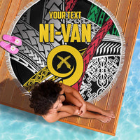Vanuatu Proud to be Ni-van Personalised Beach Blanket with Mutis En Atan Patterns