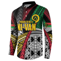 Vanuatu Proud to be Ni-van Personalised Button Sweatshirt with Mutis En Atan Patterns