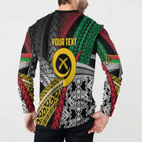 Vanuatu Proud to be Ni-van Personalised Button Sweatshirt with Mutis En Atan Patterns