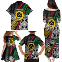 Vanuatu Proud to be Ni-van Personalised Family Matching Puletasi and Hawaiian Shirt with Mutis En Atan Patterns