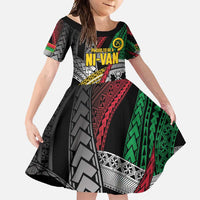 Vanuatu Proud to be Ni-van Personalised Family Matching Short Sleeve Bodycon Dress and Hawaiian Shirt with Mutis En Atan Patterns