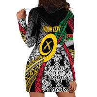 Vanuatu Proud to be Ni-van Personalised Hoodie Dress with Mutis En Atan Patterns
