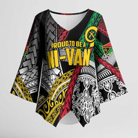 Vanuatu Proud to be Ni-van Personalised Kimono Sleeve Blouse with Mutis En Atan Patterns - Polynesian Pride