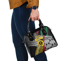 Vanuatu Proud to be Ni-van Personalised Shoulder Handbag with Mutis En Atan Patterns LT9 - Polynesian Pride