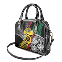 Vanuatu Proud to be Ni-van Personalised Shoulder Handbag with Mutis En Atan Patterns LT9 - Polynesian Pride