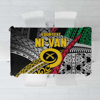 Vanuatu Proud to be Ni-van Personalised Tablecloth with Mutis En Atan Patterns
