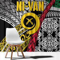 Vanuatu Proud to be Ni-van Personalised Window Curtain with Mutis En Atan Patterns