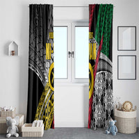 Vanuatu Proud to be Ni-van Personalised Window Curtain with Mutis En Atan Patterns