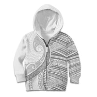 American Samoa White Sunday Kid Hoodie Polynesian Lotu Tamaiti - Polynesian Pride
