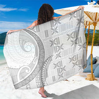 Niue White Sunday Sarong Niuean Lotu Tamaiti Hiapo Pattern - Polynesian Pride