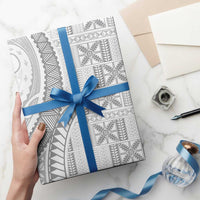 Niue White Sunday Wrapping Paper Niuean Lotu Tamaiti Hiapo Pattern - Polynesian Pride