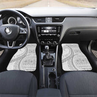 Polynesian White Sunday Car Mats Lotu Tamaiti Melanesian Pattern - Polynesian Pride