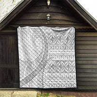 Polynesian White Sunday Quilt Lotu Tamaiti Melanesian Pattern - Polynesian Pride