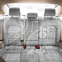 Samoa Siapo White Sunday Back Car Seat Cover Lotu Tamaiti Polynesian White Pattern - Polynesian Pride