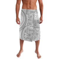 Samoa Siapo White Sunday Lavalava Lotu Tamaiti Polynesian White Pattern - Polynesian Pride