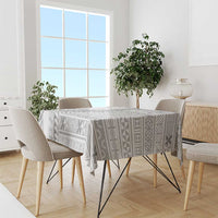 Tokelau White Sunday Tablecloth Lotu Tamaiti Ngatu Tokelau Feletoa Manulua - Polynesian Pride