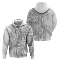 Tonga White Sunday Hoodie Lotu Tamaiti Ngatu Tribal - Polynesian Pride