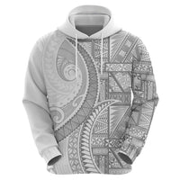 Tonga White Sunday Hoodie Lotu Tamaiti Ngatu Tribal - Polynesian Pride