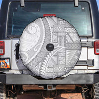Tonga White Sunday Spare Tire Cover Lotu Tamaiti Ngatu Tribal - Polynesian Pride