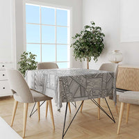 Tonga White Sunday Tablecloth Lotu Tamaiti Ngatu Tribal - Polynesian Pride