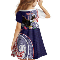 American Samoa Bald Eagle Personalized Family Matching Mermaid Dress and Hawaiian Shirt Polynesian Teuila Flowers LT9 - Polynesian Pride