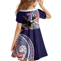 American Samoa Bald Eagle Personalized Family Matching Off Shoulder Maxi Dress and Hawaiian Shirt Polynesian Teuila Flowers LT9 - Polynesian Pride