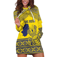 Niue Crab Personalised Hoodie Dress Niuean Hiapo Pattern - Polynesian Pride