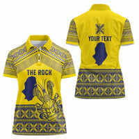 Niue Crab Personalised Women Polo Shirt Niuean Hiapo Pattern - Polynesian Pride