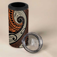 Vintage Samoa Siapo Mamanu 4 in 1 Can Cooler Tumbler Brown Samoan Tapa Motif LT9 - Polynesian Pride