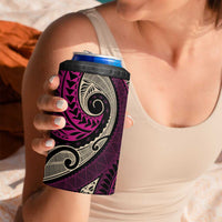 Vintage Samoa Siapo Mamanu 4 in 1 Can Cooler Tumbler Pink Samoan Tapa Motif LT9 - Polynesian Pride