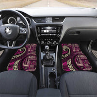 Vintage Samoa Siapo Mamanu Car Mats Pink Samoan Tapa Motif - Polynesian Pride