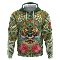 Hawaii Tiki Mask Personalized Hoodie Mele Kalikimaka i Iulai!