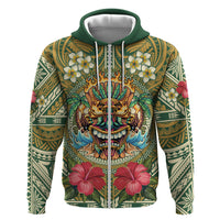 Hawaii Tiki Mask Personalized Hoodie Mele Kalikimaka i Iulai!