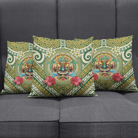 Hawaii Tiki Mask Pillow Cover Mele Kalikimaka i Iulai!