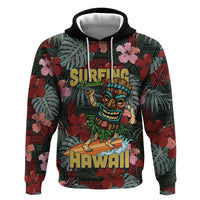Hawaii Tiki Surfing Zip Hoodie Mele Kalikimaka i Iulai!