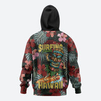 Hawaii Tiki Surfing Zip Hoodie Mele Kalikimaka i Iulai!