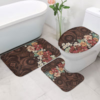 Kanoa Hawai'i Hibiscus Bathroom Set Polynesian Tribal Tattoo Pattern Floral Elements