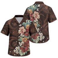 Kanoa Hawai'i Hibiscus Family Matching Tank Maxi Dress and Hawaiian Shirt Polynesian Tribal Tattoo Pattern Floral Elements