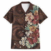 Kanoa Hawai'i Hibiscus Hawaiian Shirt Polynesian Tribal Tattoo Pattern Floral Elements