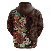 Kanoa Hawai'i Hibiscus Hoodie Polynesian Tribal Tattoo Pattern Floral Elements